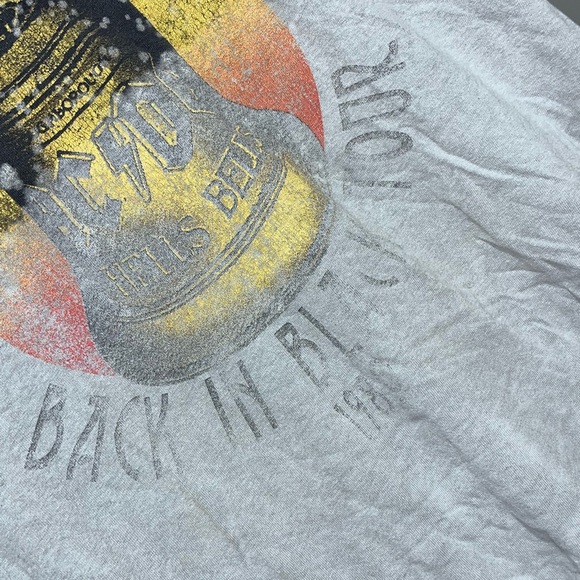 AC/DC Black and White Distressed Tee - Picture 2 of 5
